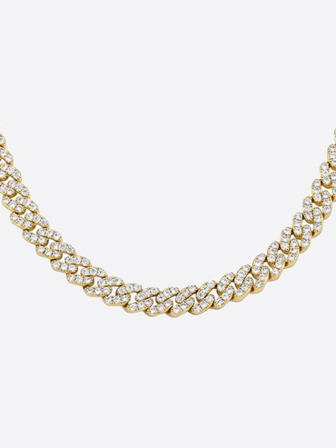 ICY CUBANA NECKLACE - 18K GOLD