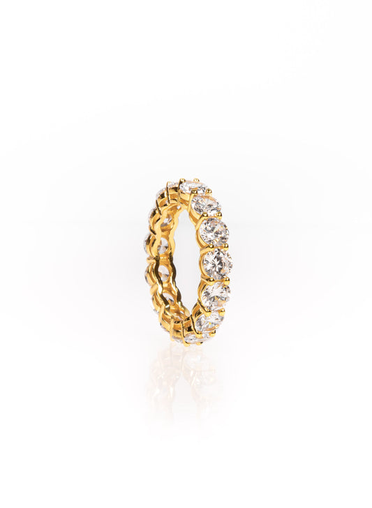 gold cubic zirconia ring