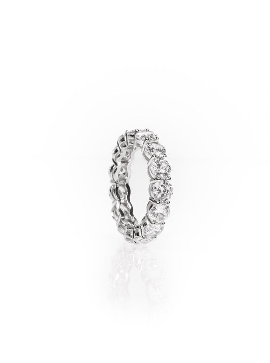 silver cubic zirconia ring